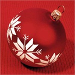 Stewo 3 ply paper napkins, Red Christmas Bauble Design
