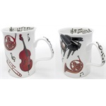 Roy Kirkham Concert / Musical Instrument Mugs Set of 2