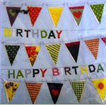 Stewo 3 ply paper napkins, Birthday Flag Design (Jubilo)