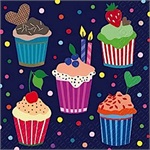 Stewo 3 ply paper napkins, Cup Cakes Design (Benita)