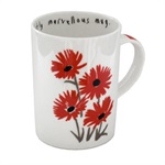 Lisa Stickley Red Fig Daisy Bone China Mug
