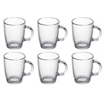 Bodum Bistro Glass Coffee Mugs, 0.35L, Set of 6
