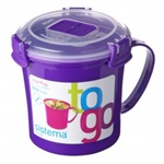 Sistema Purple Klip It Microwave Soup To Go Mug, 656ml