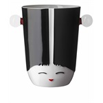 QDO Japanese Kokeshi Girl Thermal Cup, Black