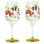 Lolita Set of 2 Acrylic Wine Glasses - Flip Flop