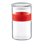 Bodum Presso Glass Storage Jar 1 ltr / 34oz - Red