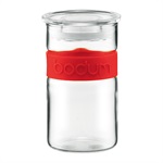 Bodum Presso Glass Storage Jar 0.25ltr / 8oz - Red
