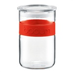 Bodum Presso Glass Storage Jar 0.6ltr / 20oz - Red