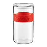 Bodum Presso Glass Storage Jar 2 ltr / 68 oz - Red