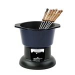 Chasseur Cast Iron Fondue Set, Blue