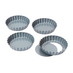 Dexam Baker's Pride 10cm Individual Quiche Tins, Tart Pans, Set of 4