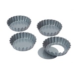 Dexam Baker's Pride 8cm Individual Quiche Tins, Tart Pans, Set of 4