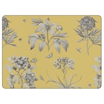 Sanderson for Pimpernel Etchings & Roses Yellow Placemats, Set of 6