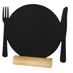 Securit Silhouette Table Chalkboard, Plate