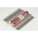 Patisse Silver Top Range 4 Slot Non Stick French Baguette Tray