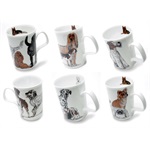 Roy Kirkham Dogs Galore Lancaster Shape Mugs Set of 6