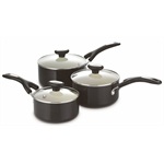 Prestige Create 3 Piece Saucepan Set with Contrast Non-Stick Interior