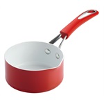 Meyer Silverstone 14cm, 0.9L Milk Pan, Chilli Red