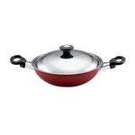 Prestige 24cm Belly Bottom Indian Kadai Pan with Lid