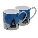 Arthur Price Winter Wonderland Christmas Mugs, Set of 2