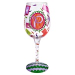 Lolita Wine Glass - Letter P