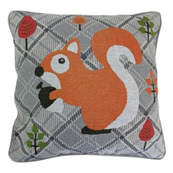 Country Club Tapestry Scatter Cushion with Inner, Squirrel